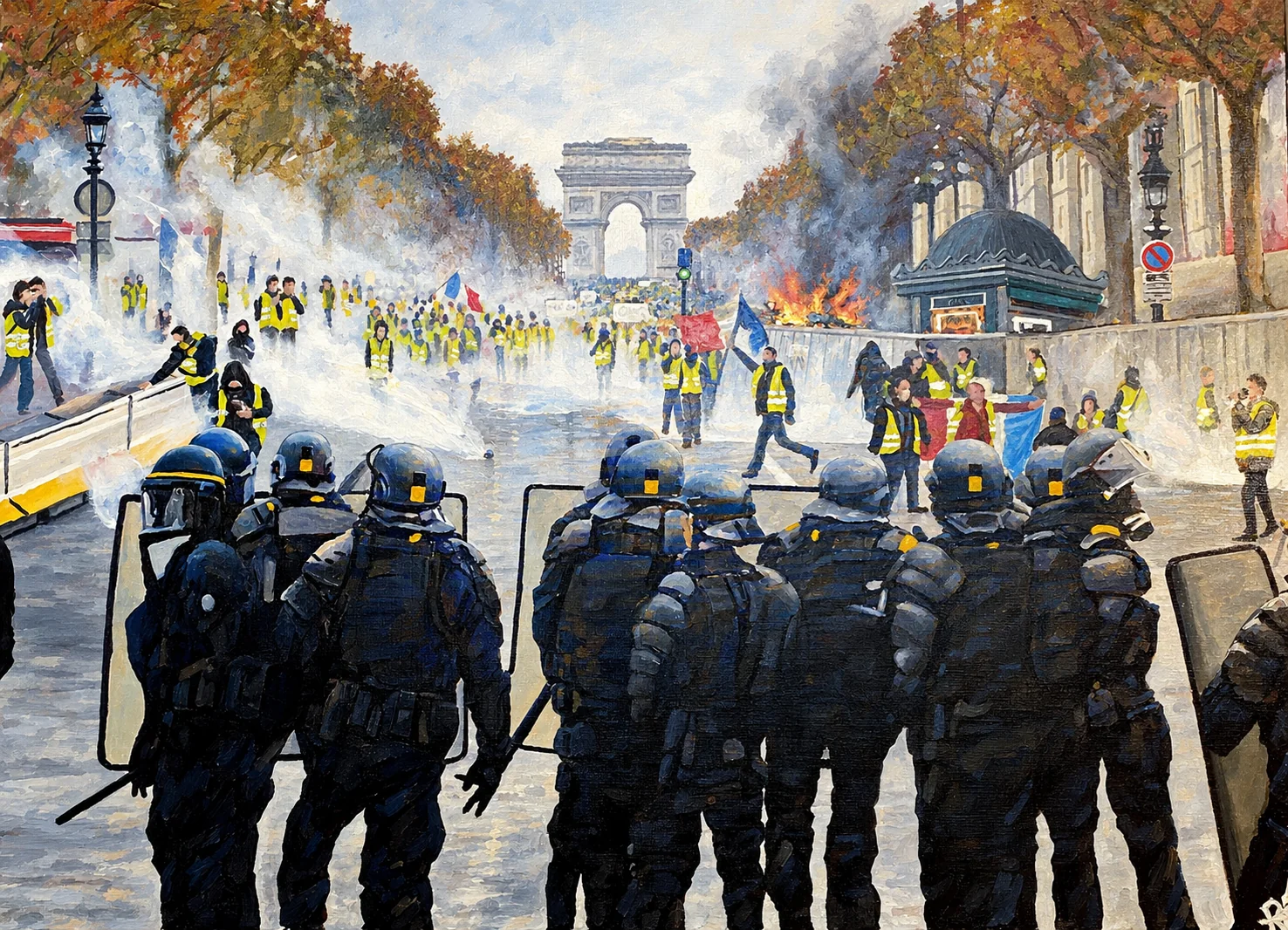 Peinture Manifestation de Robin Gaudillat